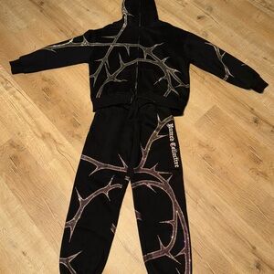 Named collective Black Tracksuit with Thorn rhinestone Design